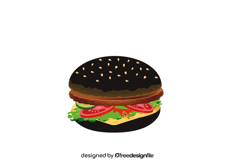 Black Burger clipart