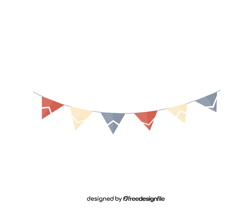 Flag garland clipart