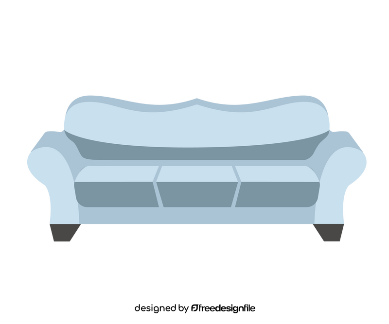 Camelback sofa clipart