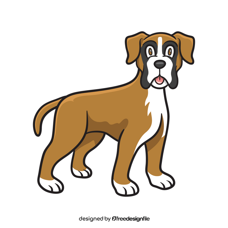 Boxer dog clipart