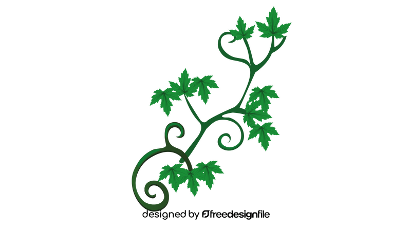 Curly Branches Ivy clipart