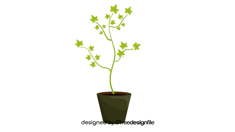 Ivy Plant in Flower Pot clipart