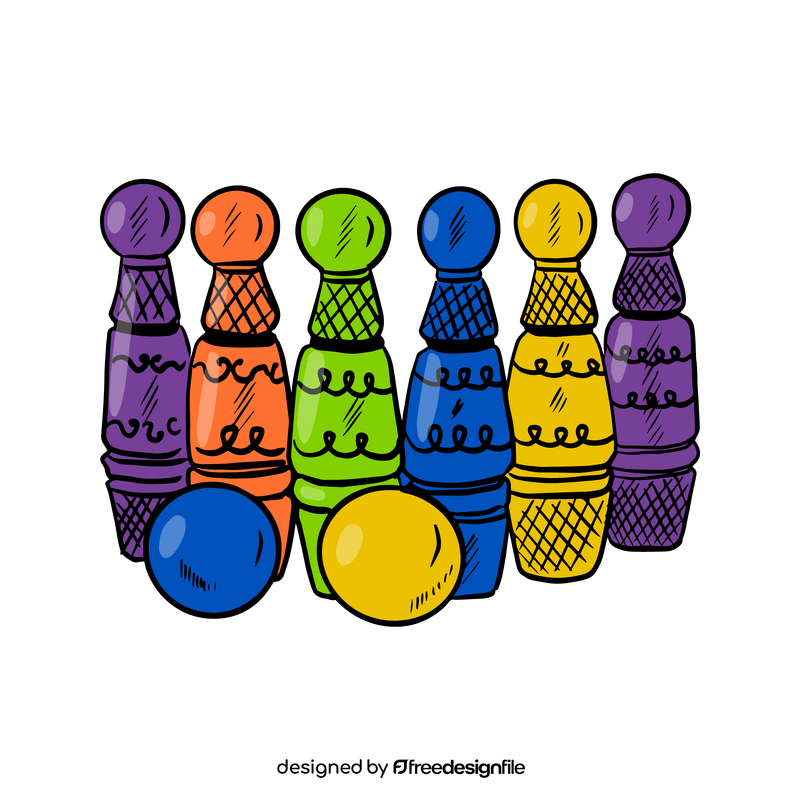 Skittles Bowling Toys clipart