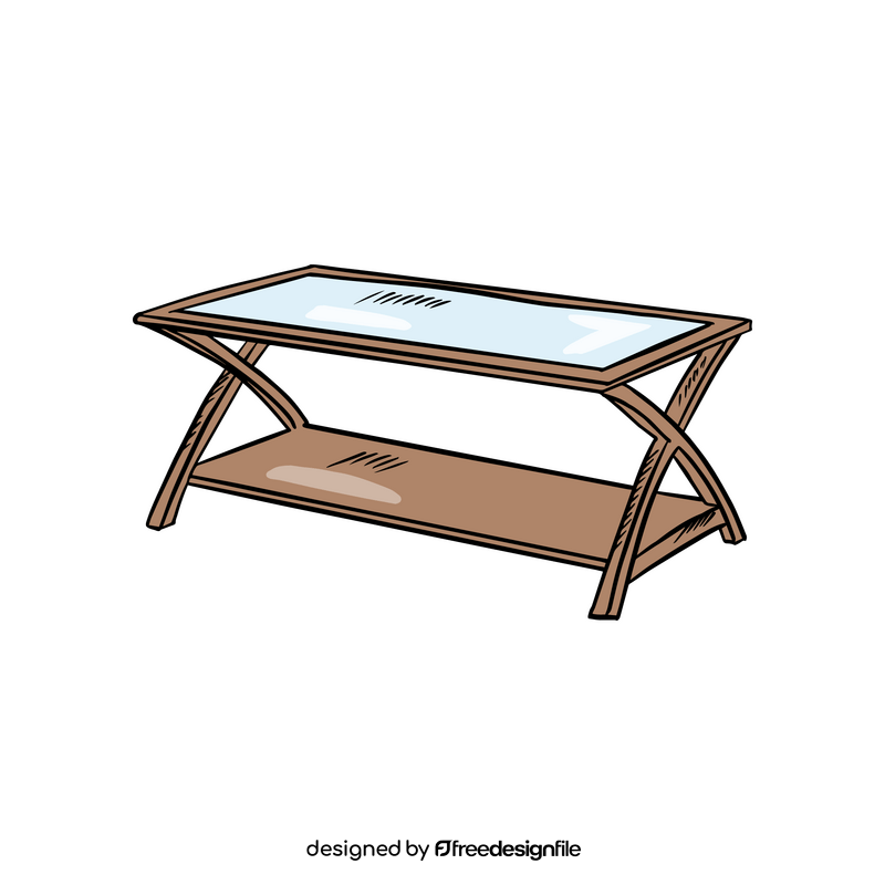 Glass Top Coffee Table clipart