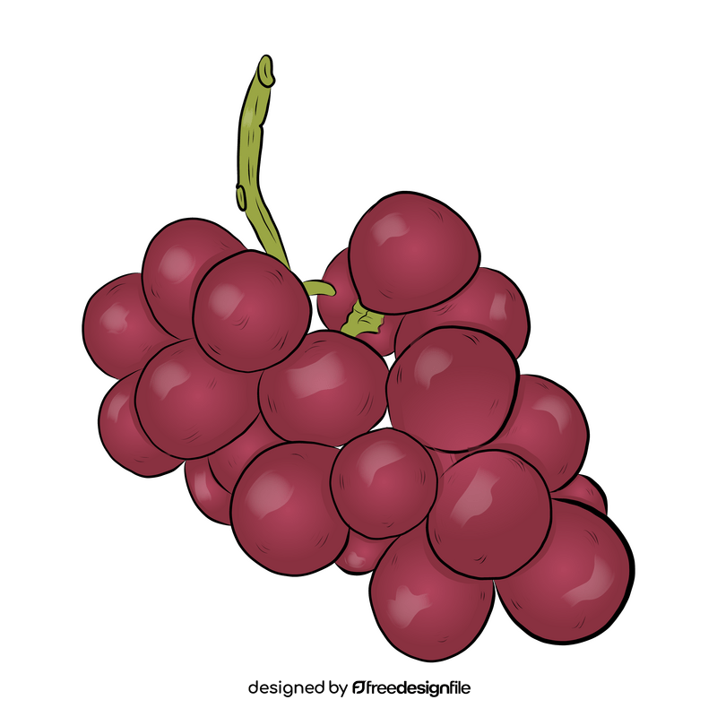 Bunch of Red Grapes clipart