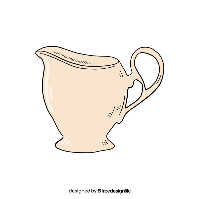 Porcelain Creamer Milk Jar clipart