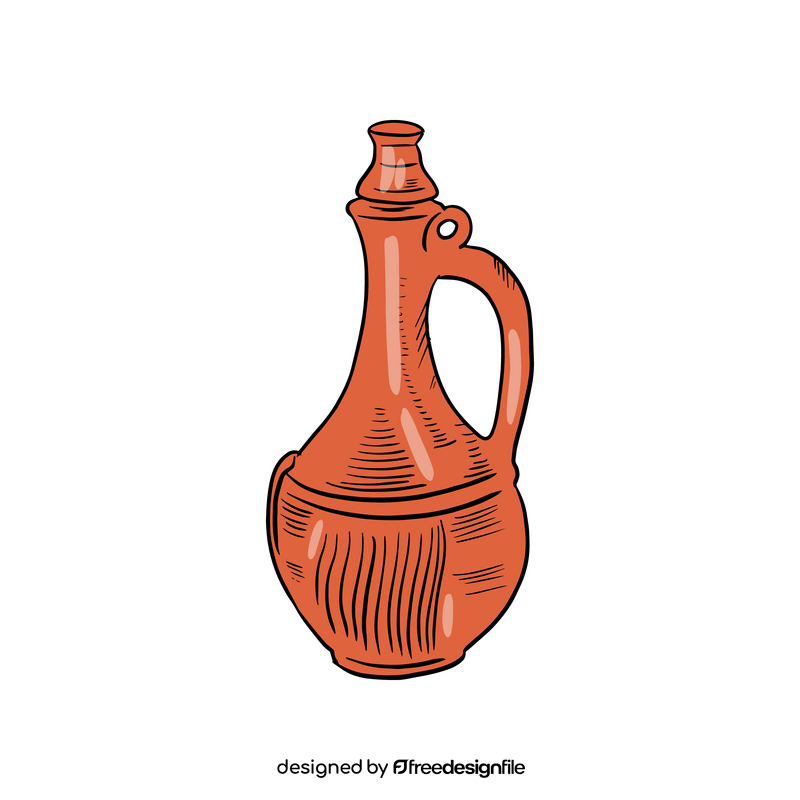 Pottery Decanter clipart