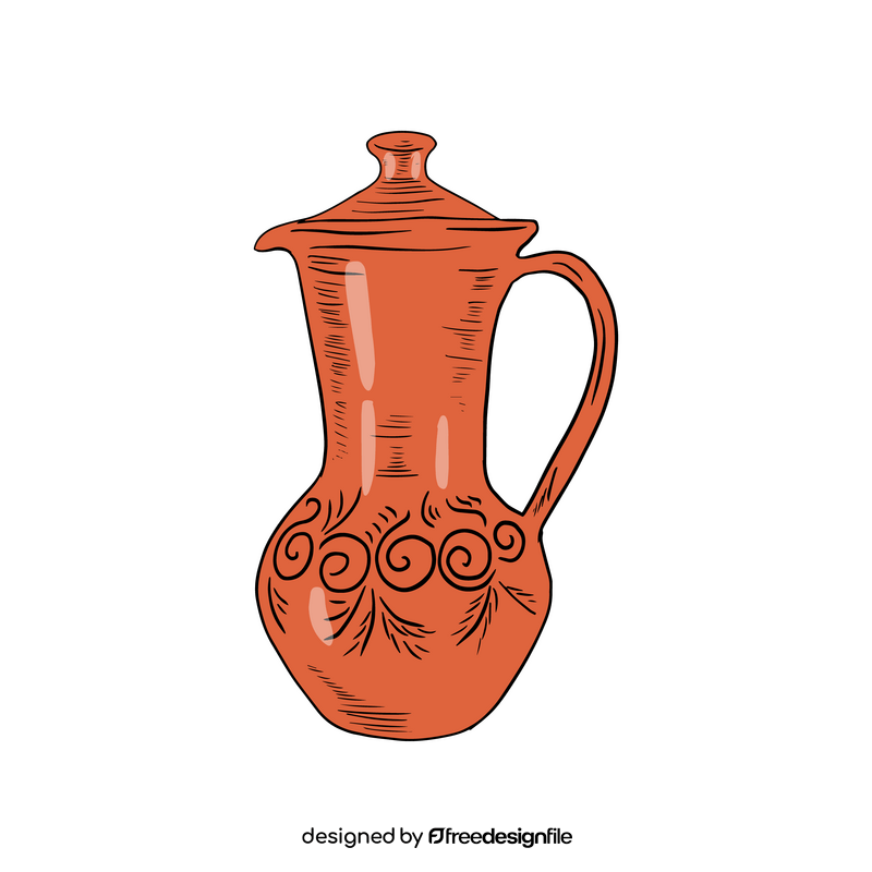 Decorative Pottery Decanter clipart