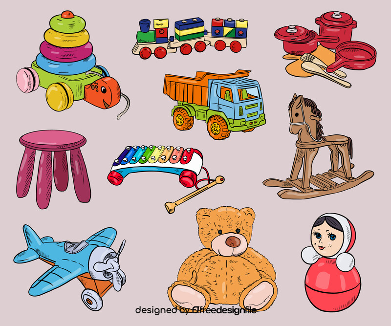 Set of Toys vector