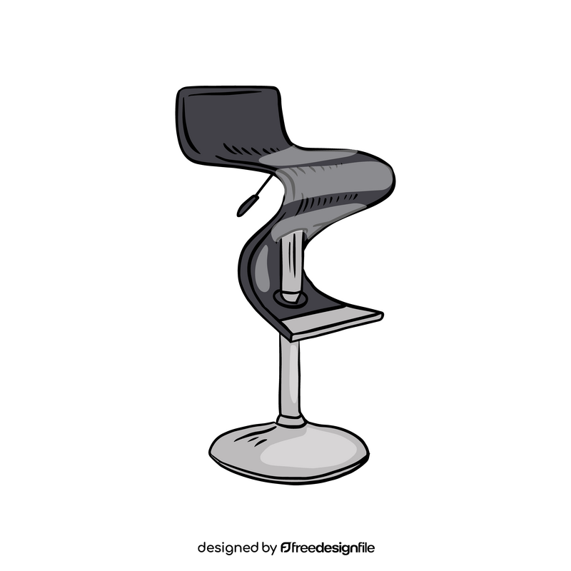 Modern ABS Bar Stool clipart