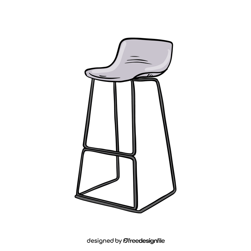 Low Back Bar Stool clipart