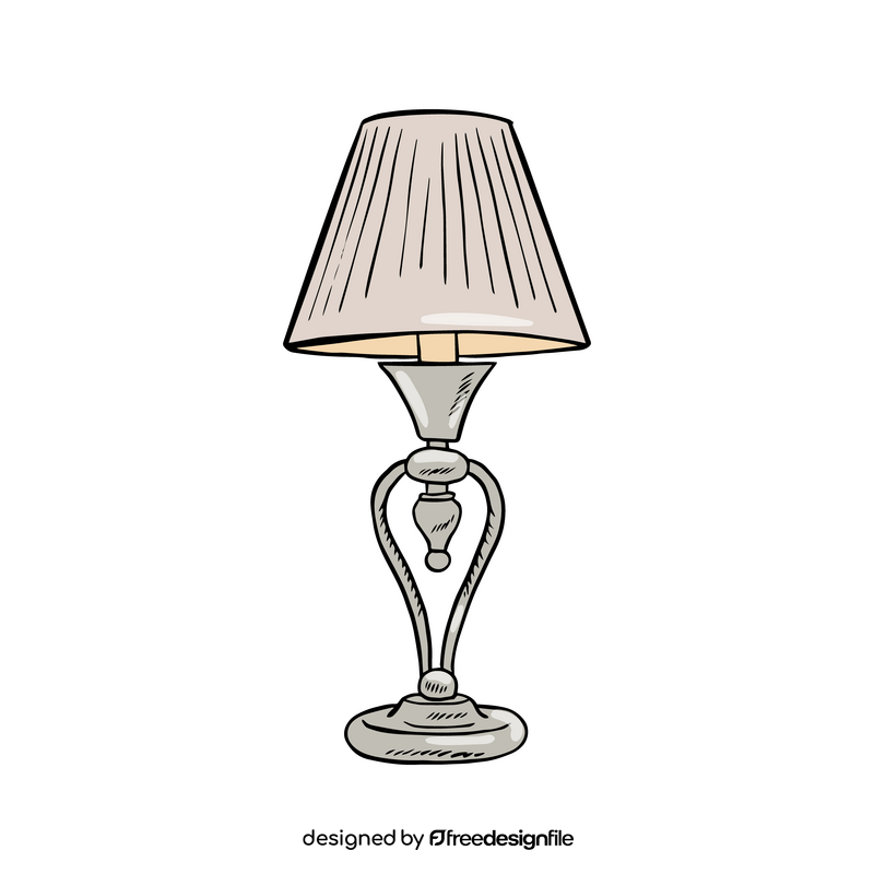 Cottage Table Lamp clipart