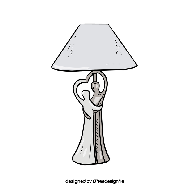 Dancing Couple Table Lamp clipart