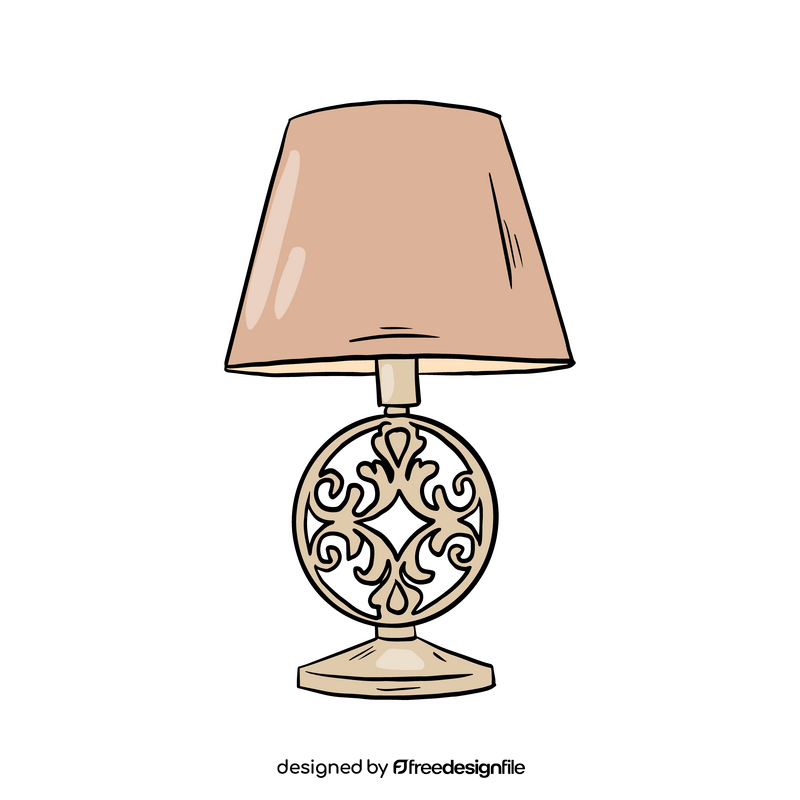 Cottage Table Lamp clipart