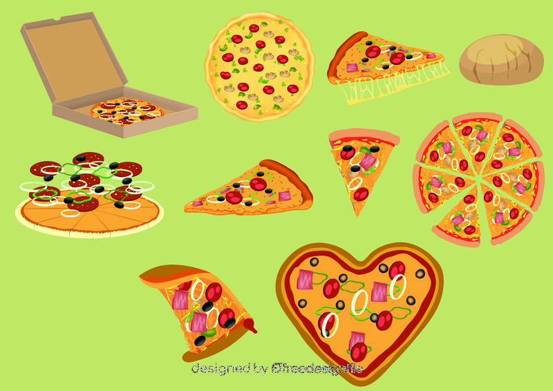 Pizza vector free download