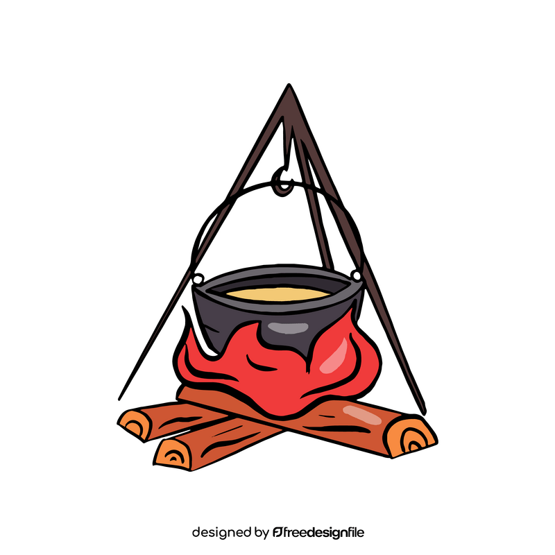 Pot on Fire clipart