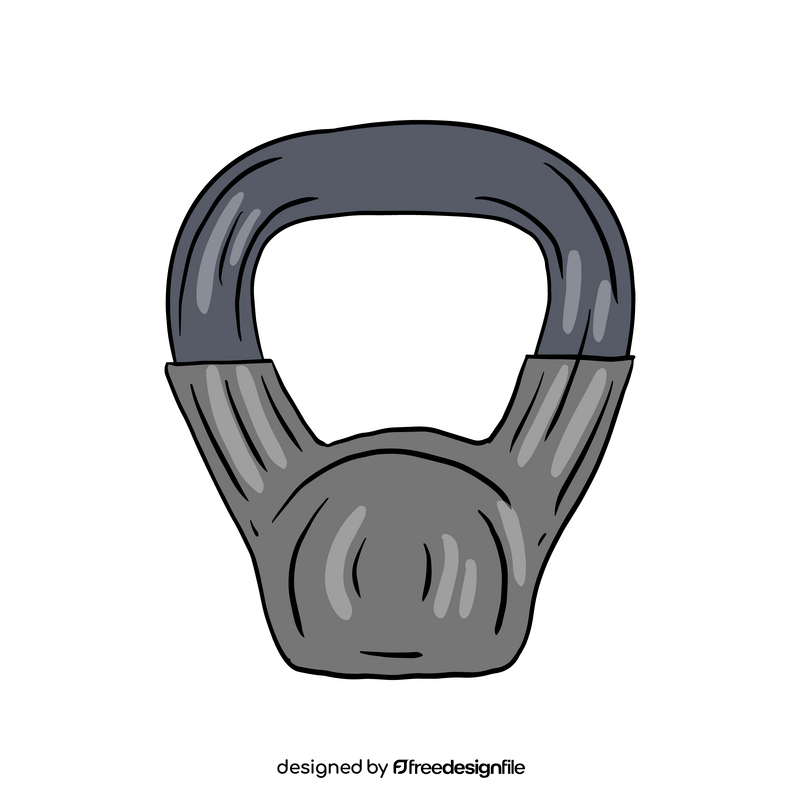 Vinyl Coated Kettlebell clipart