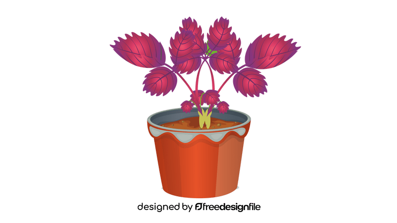 Purple House Plant clipart