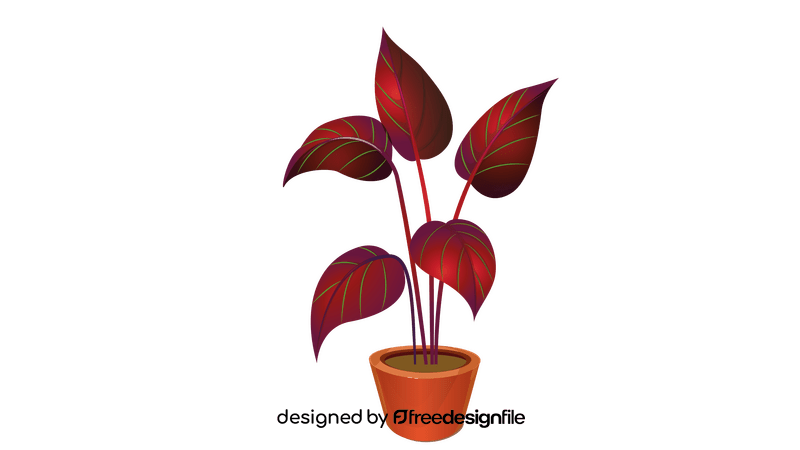 Red House Plant clipart