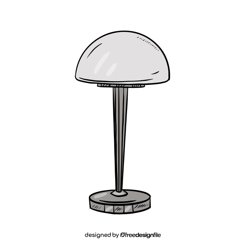 Half Round Table Lamp clipart