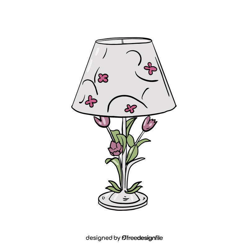 Flower Table Lamp clipart