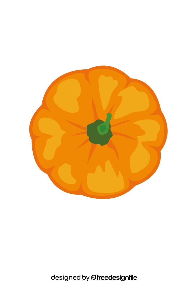 Top View of Pumpkin clipart