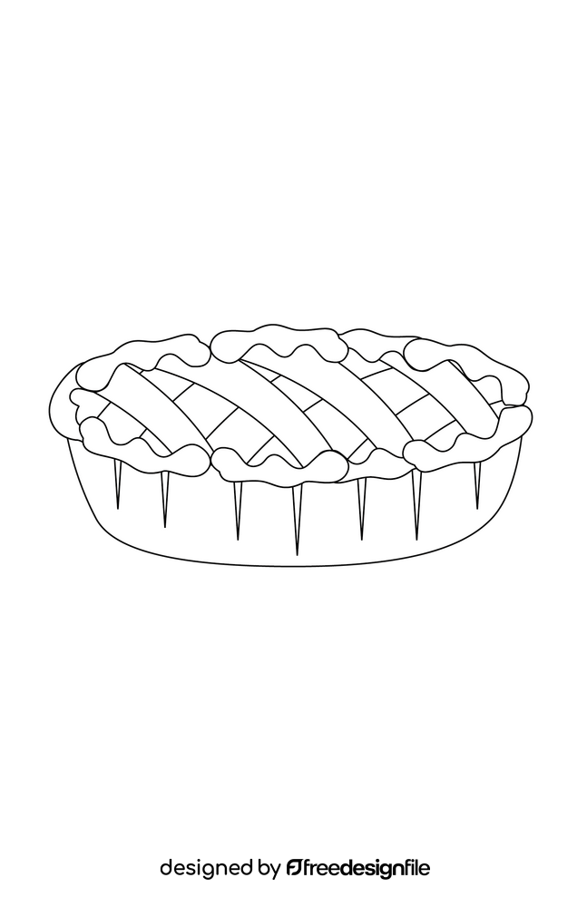 Pumpkin Pie black and white clipart