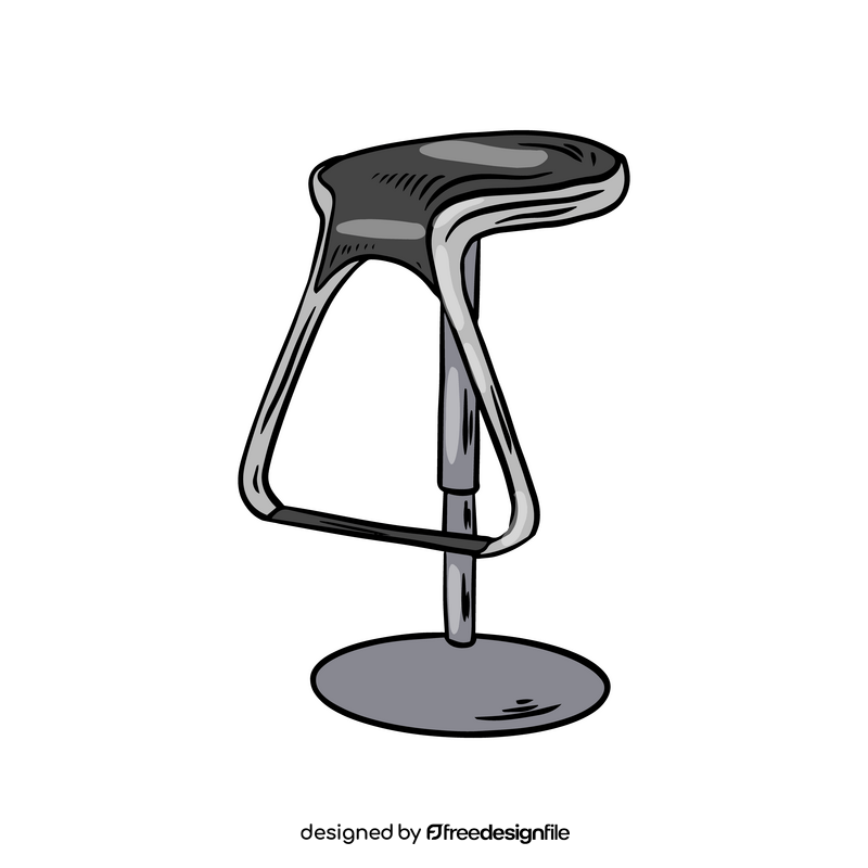 Adjustable Height Bar Stool no Back clipart