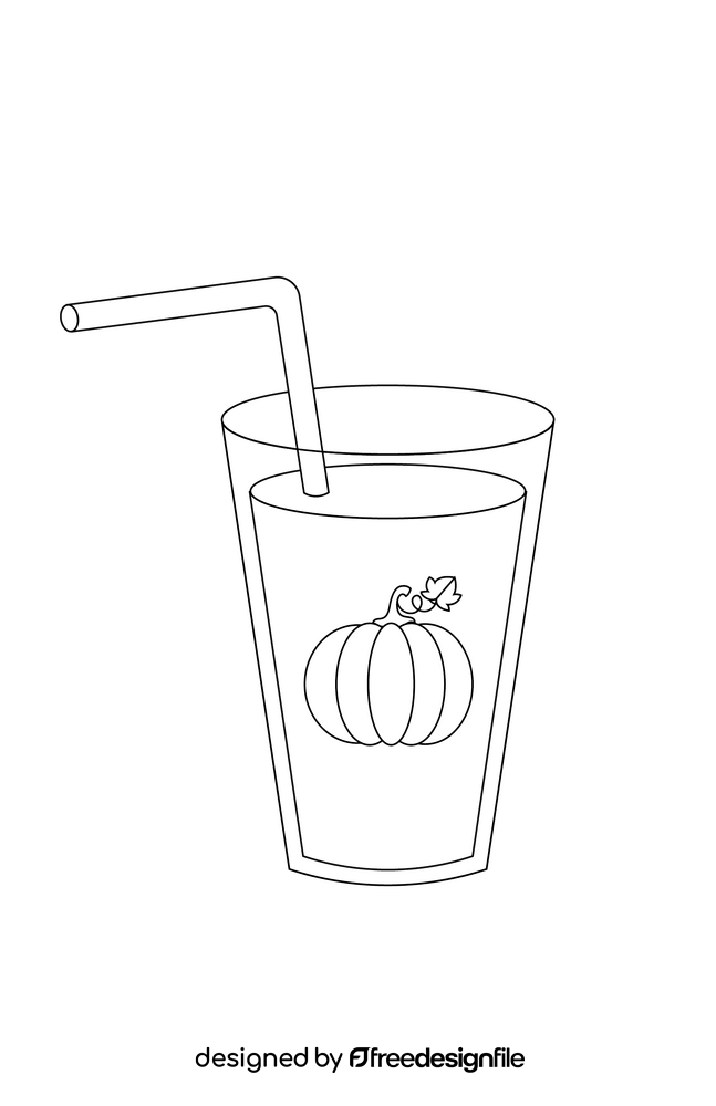 Pumpkin Juice black and white clipart