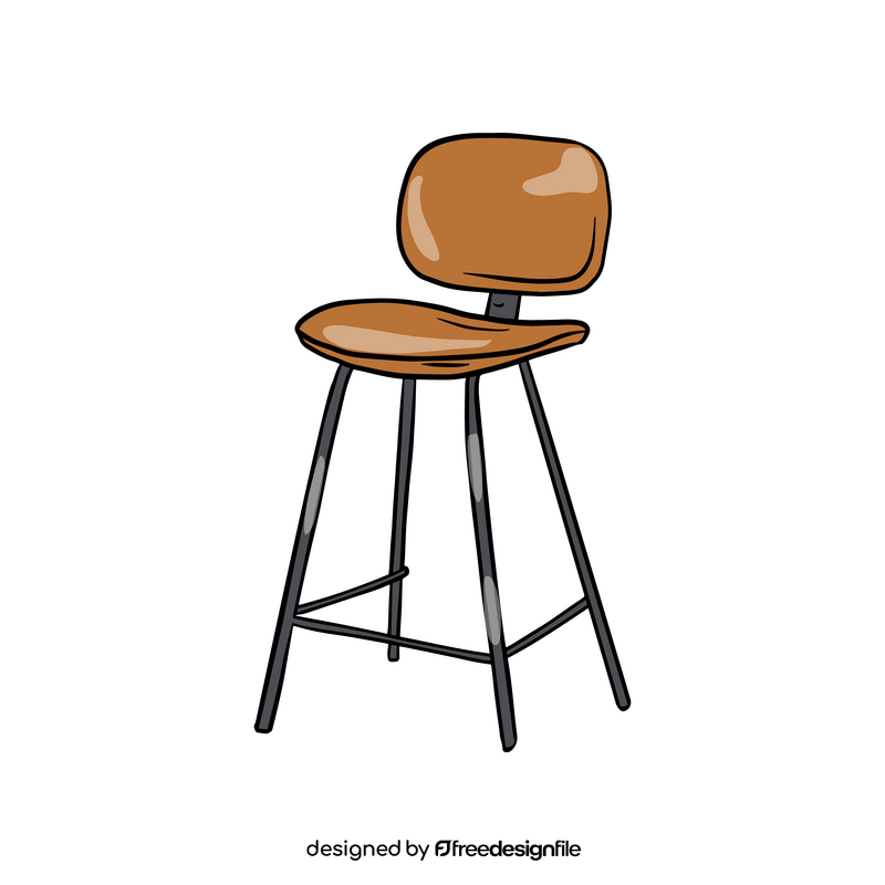 Leather Bar Stool clipart