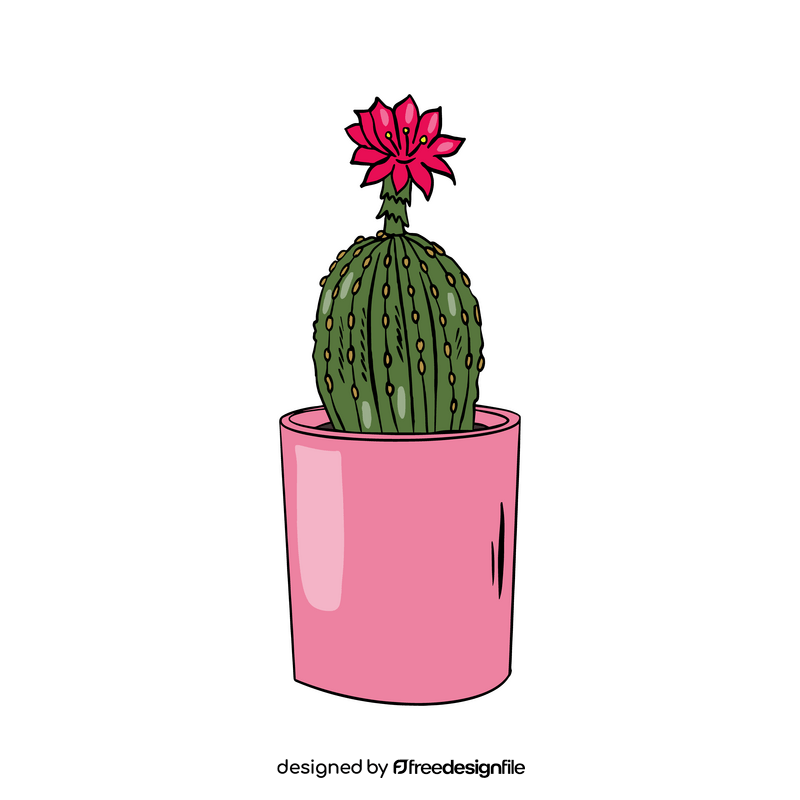 Powder Puff Cactus clipart