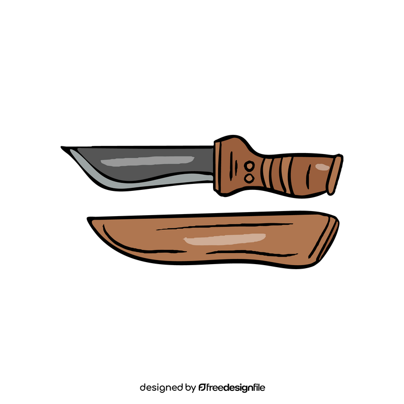 Wood Handle Knife clipart