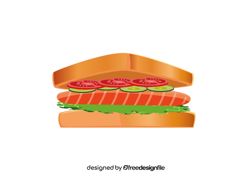 Front view of Sandwich clipart