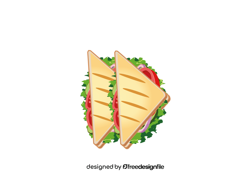 Top View of Triangle Sandwiches clipart