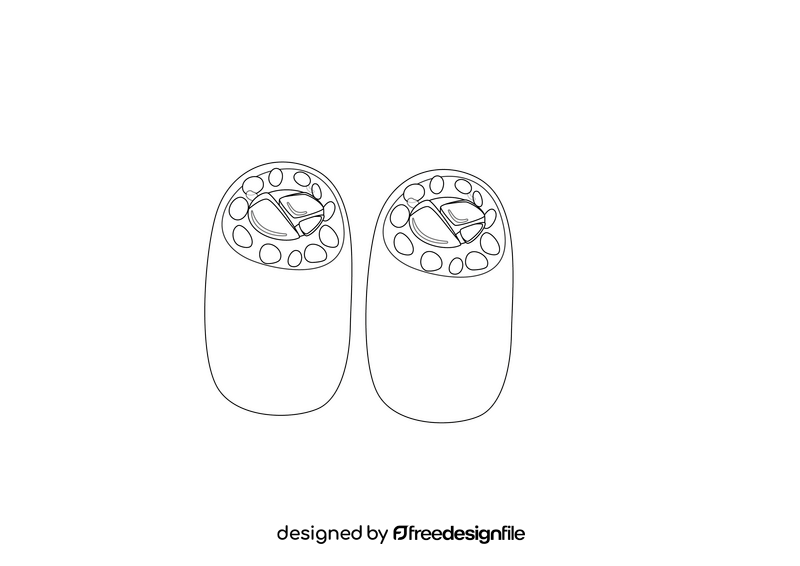 Sushi Rolls black and white clipart