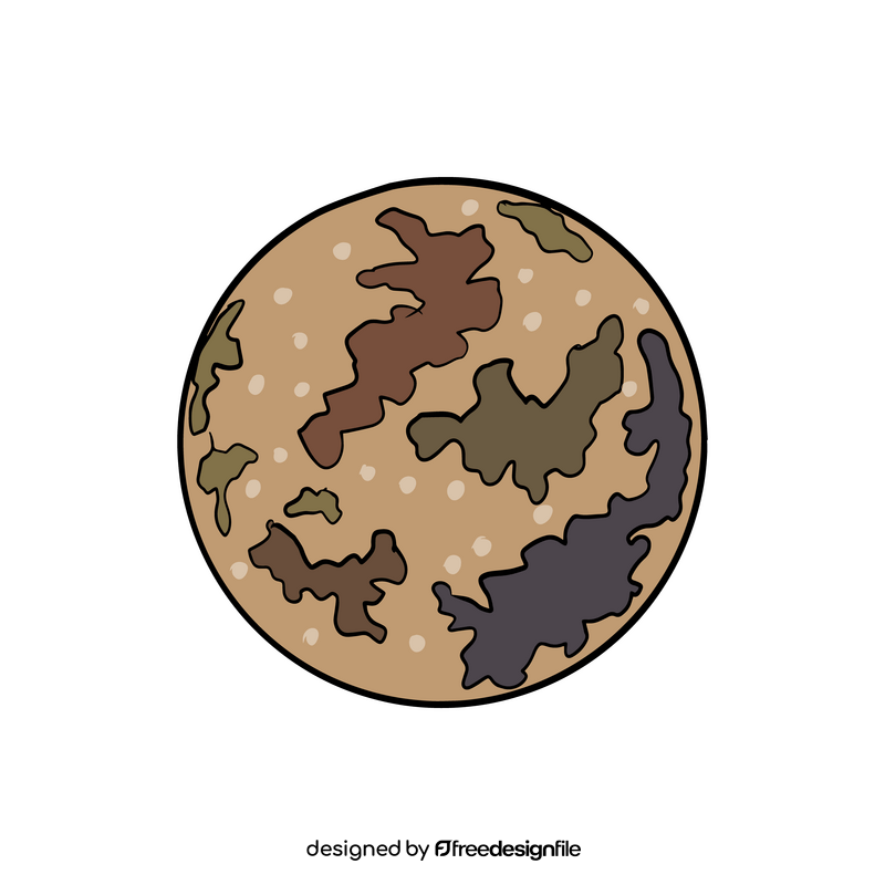 Callisto, moon of Jupiter clipart