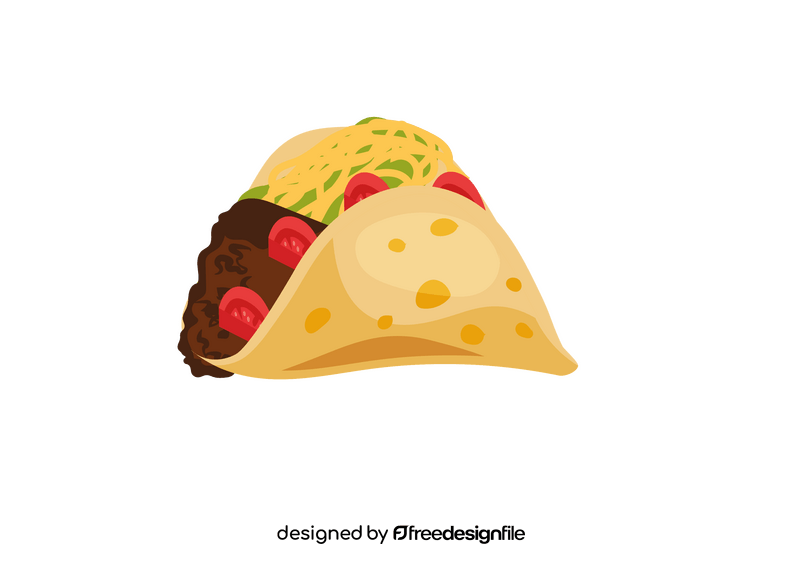 Beef tacos clipart