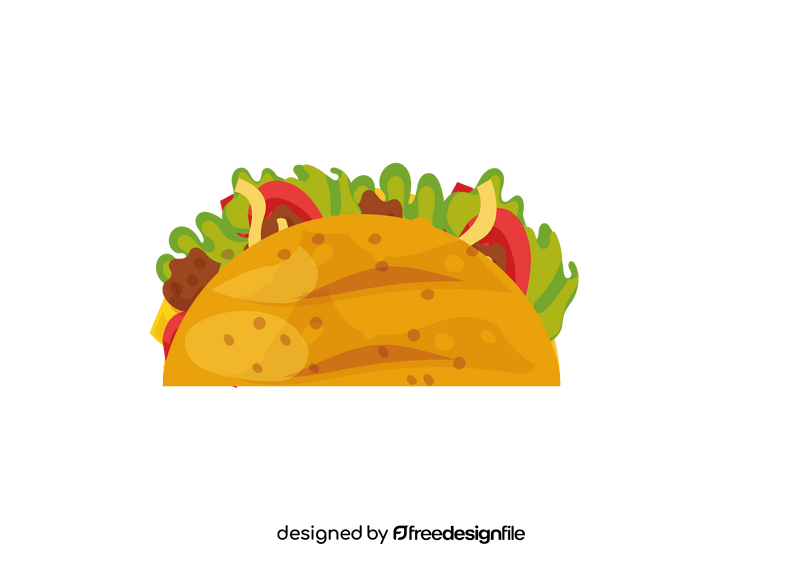Taco Front View clipart