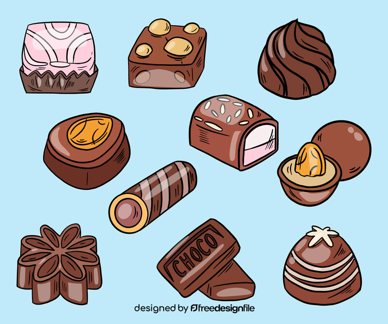 Chocolate candies vector