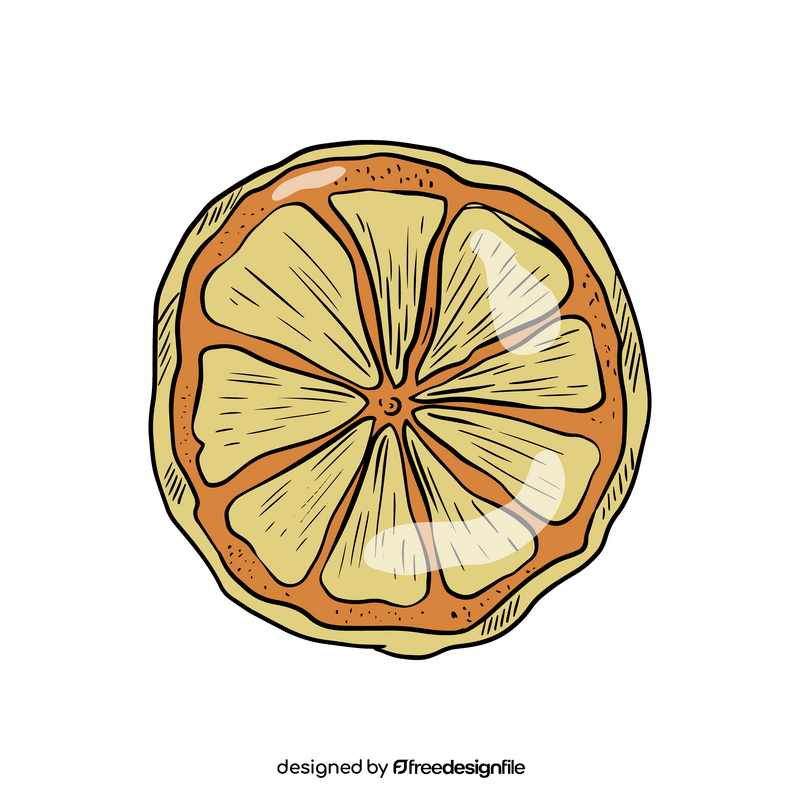 Dried lemon clipart