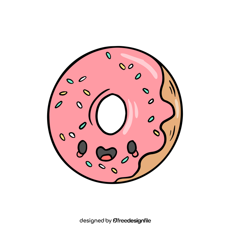 Kawaii donut clipart