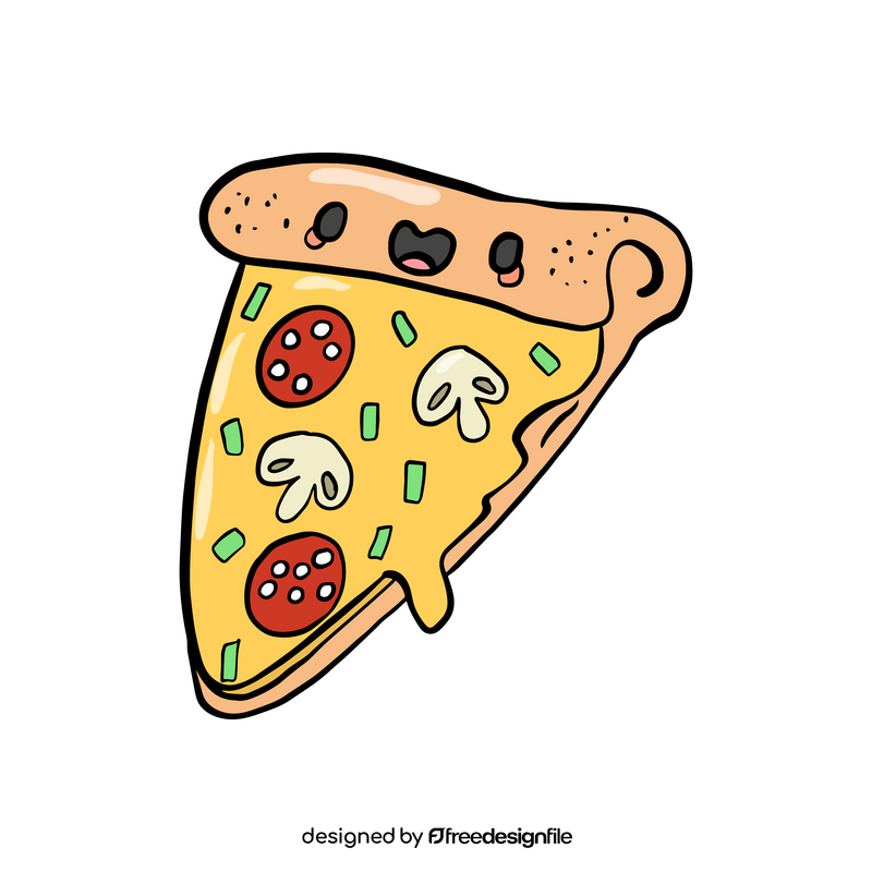 Kawaii pizza clipart