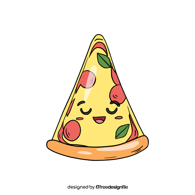 Kawaii pizza clipart