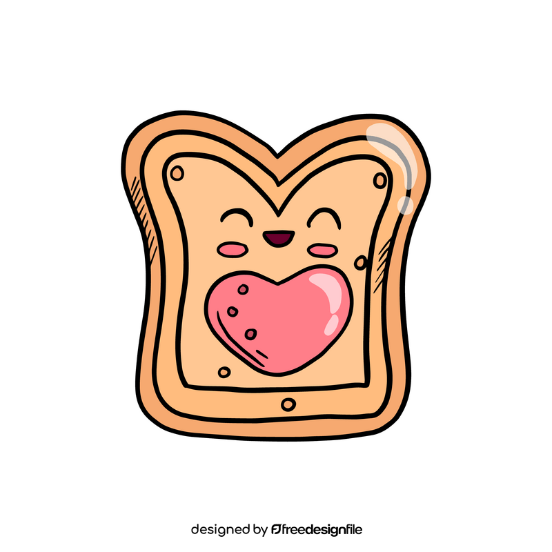 Kawaii sandwich clipart