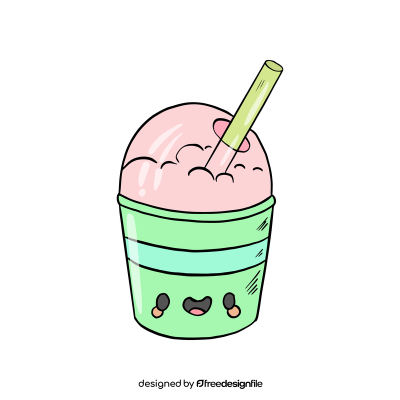 Kawaii cocktail clipart