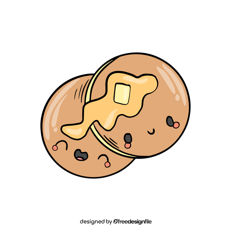 Kawaii pancake clipart