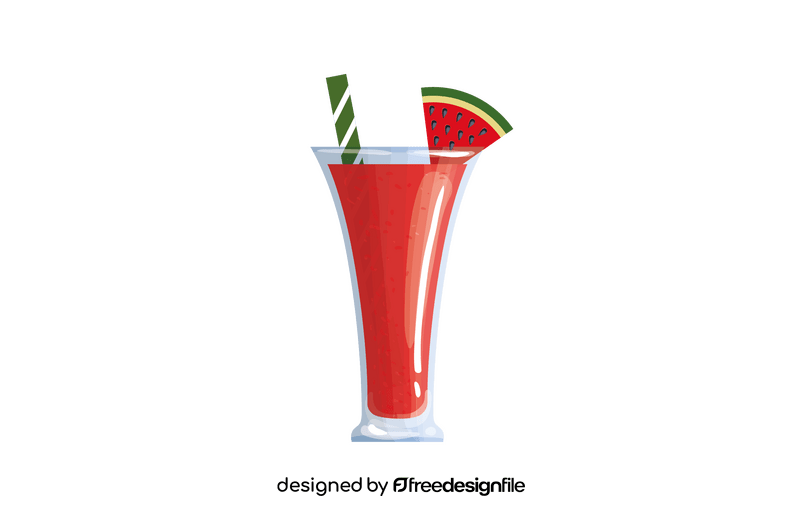 Watermelon Juice in a Glass clipart