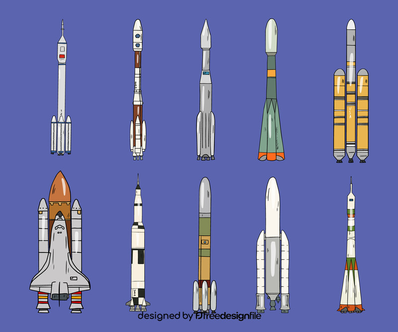 International Space Rockets vector