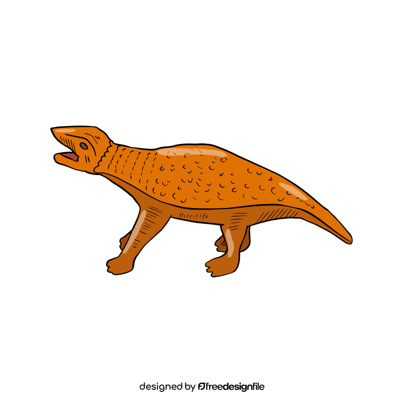 Orange dinosaur clipart