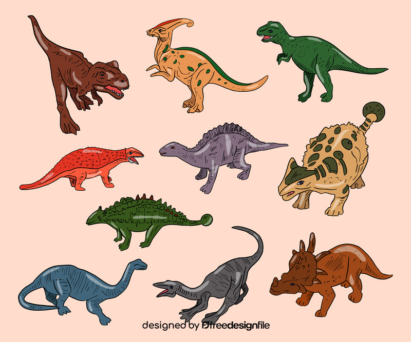 Dinosaurs cartoon vector